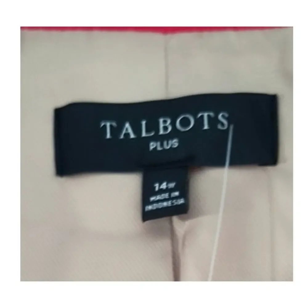 Talbots Plus 14W Red Tweed Metallic Blazer Old Money Preppy Fringe Jacket - Picture 2 of 15